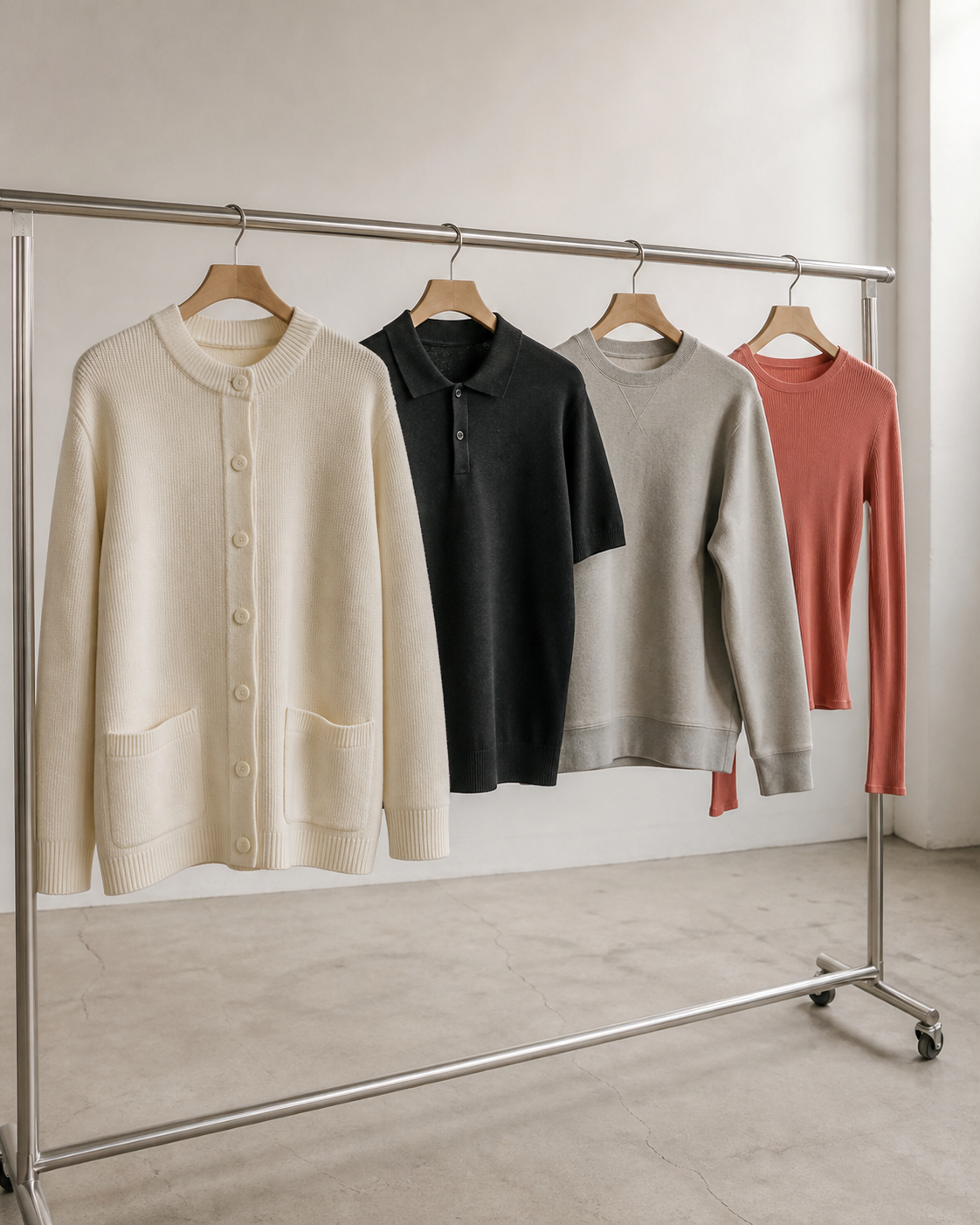 Original selection of knitwear and jersey pieces
